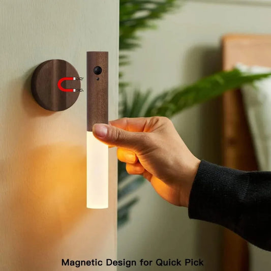 Auto LED Night Light Magnetic Multifunctional Smart Motion Sensor USB Rechargeable TYPE-C Wireless Closet Wardrobe Lamp